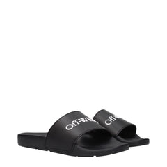 Off-White Hausschuhe aus schwarzer Baumwolle