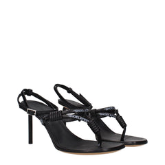 Off-White Flip-Flop-Sandalen aus schwarzem Leder