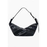 Desigual Nero Poliuretano Women Shoulder Bag