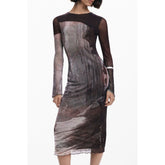 Desigual Brown Polyester Women Dress