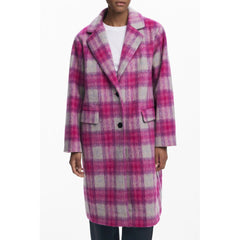 Desigual Pink Wool Women Coat