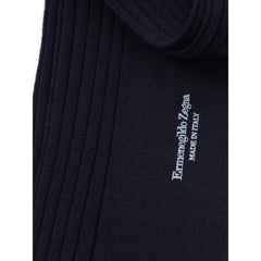ZEGNA Marineblaue Wollsocken