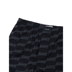Balenciaga Schwarze Bermudashorts aus Baumwolle