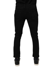Dolce & Gabbana Schwarze Skinny-Jeans aus Baumwollstretch für Herren