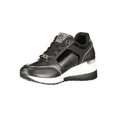 Laura Biagiotti Schwarzer Polyurethan Damen-Sneaker
