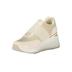 Laura Biagiotti Beige Polyurethan Damen Sneaker