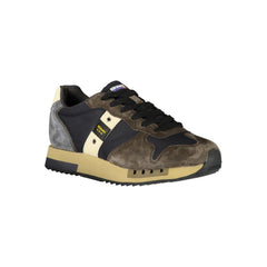 Blauer Blue Polyurethan Herren Sneaker