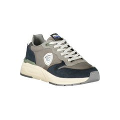 Blauer Grigio Polyurethan-Sneaker für Herren
