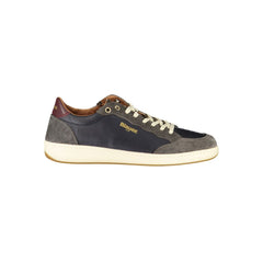Blauer Herren-Sneaker aus blauem Leder