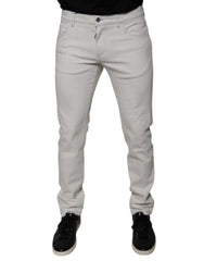 Dolce & Gabbana Weiße Skinny-Jeans aus Baumwollstretch für Herren