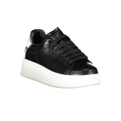 Gaelle Paris Damen Sneaker aus schwarzem Polyurethan