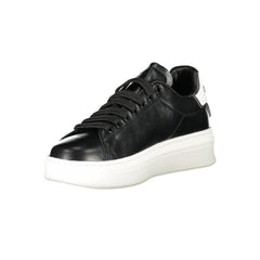 Gaelle Paris Damen Sneaker aus schwarzem Polyurethan
