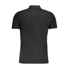 Gianmarco Venturi Black Cotton Polo Shirt