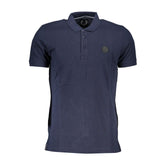 Gianmarco Venturi Blue Cotton Polo Shirt