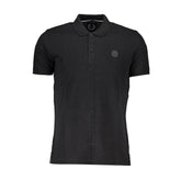 Gianmarco Venturi Black Cotton Polo Shirt