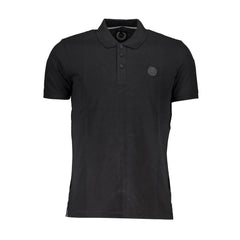 Gianmarco Venturi Herren Poloshirt aus schwarzer Baumwolle