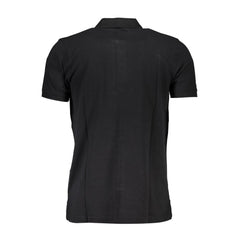 Gianmarco Venturi Herren Poloshirt aus schwarzer Baumwolle