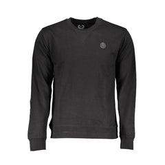 Gianmarco Venturi Herren-Sweatshirt aus schwarzer Baumwolle