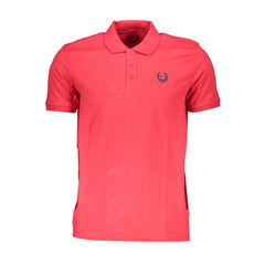 Gianmarco Venturi Red Cotton Men Polo Shirt