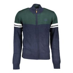Gianmarco Venturi Blaue Strickjacke für Herren aus Baumwolle