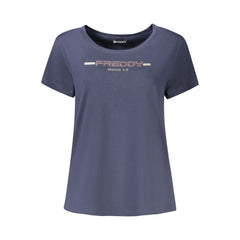 Freddy "Blu Cotton Damen T-Shirt mit Strassbesatz"