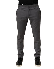 Daniele Alessandrini Grau Polyester Formelle Anzugshose
