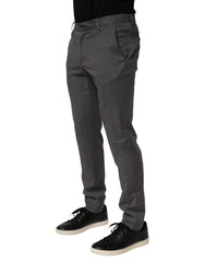 Daniele Alessandrini Grau Polyester Formelle Anzugshose