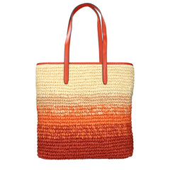 Michael Kors Orange Raffia Shoulder Bag