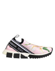 Dolce & Gabbana Pink Floral Sorrento Low-Top-Sneaker