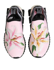 Dolce & Gabbana Pink Floral Sorrento Low-Top-Sneaker