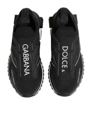 Dolce & Gabbana Schwarze SORRENTO Sport-Stretch-Sneakers Schuhe