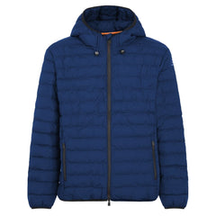 Suns Blue Polyester Men's Quilted Jacket
