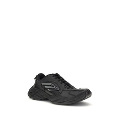 Balenciaga Black Calf Leather Bos Taurus Athletic Sneakers