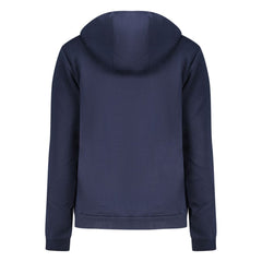 Norwegen 1963 Blaues Baumwoll-Damen-Sweatshirt mit Kapuze und Reißverschluss