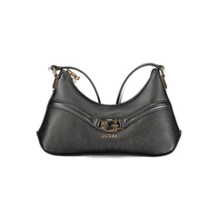 Guess Jeans Nero Polyurethan Damen Schultertasche
