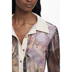 Desigual Beiges Polyester-Damenhemd