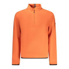 Norwegen 1963 Orangefarbenes Polyester Herren Sweatshirt