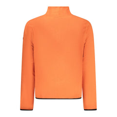 Norwegen 1963 Orangefarbenes Polyester Herren Sweatshirt