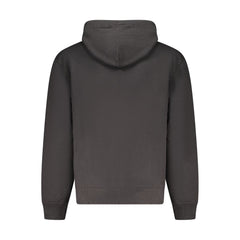 Calvin Klein Black Cotton Men Sweater Hoodie