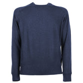 Emilio Romanelli Blue Cashmere Men Sweater