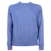 Emilio Romanelli Blue Cashmere Men Sweater