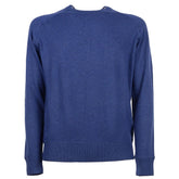 Emilio Romanelli Blue Cashmere Men Sweater
