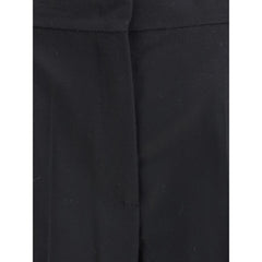 Max Mara Black Fleece Wool Casual Pants