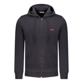 Rifle Blue Cotton Men's Hooded Sweatshirt