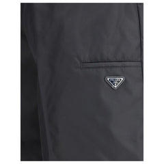 Prada Black Recycled Polyamide Bermuda Shorts