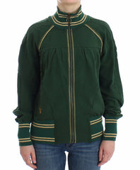 John Galliano Grüner Mock-Zip Cardigan Sweatshirt Pullover Jacke