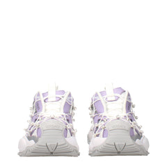 Versace White Fabric Chunky Sneakers
