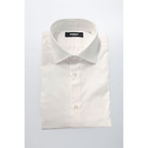 Baldinini Trend White Cotton Men's Shirt
