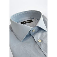 Baldinini Trend Light Blue Cotton Men Shirt