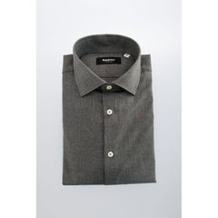 Baldinini Trend Gray Cotton Men Shirt